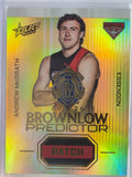 2026 AFL Select Footy Stars Brownlow Predictor Patch Gold BPPG23 #054/220 Andrew McGrath - Essendon Bombers