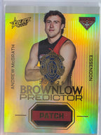 2026 AFL Select Footy Stars Brownlow Predictor Patch Gold BPPG23 #054/220 Andrew McGrath - Essendon Bombers