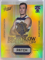 2026 AFL Select Footy Stars Brownlow Predictor Patch Gold BPPG31 #042/220 Jeremy Cameron - Geelong Cats