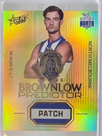 2026 AFL Select Footy Stars Brownlow Predictor Patch Gold BPPG57 #086/220 Jy Simpkin - North Melbourne Kangaroos