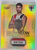 2026 AFL Select Footy Stars Brownlow Predictor Patch Gold BPPG74 #079/220 Nasiah Wanganeen-Milera - St Kilda Saints