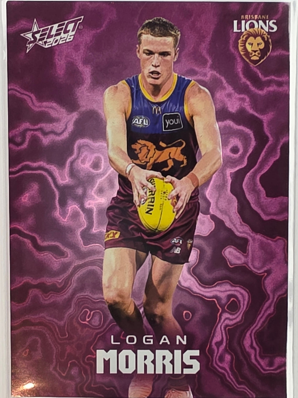 2026 AFL Footy Stars Mercury Team Colours MY22 #106/425 Logan Morris - Brisbane Lions