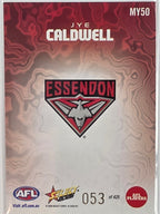 2026 AFL Footy Stars Mercury Team Colours MY50 #053/425 Jye Caldwell - Essendon Bombers