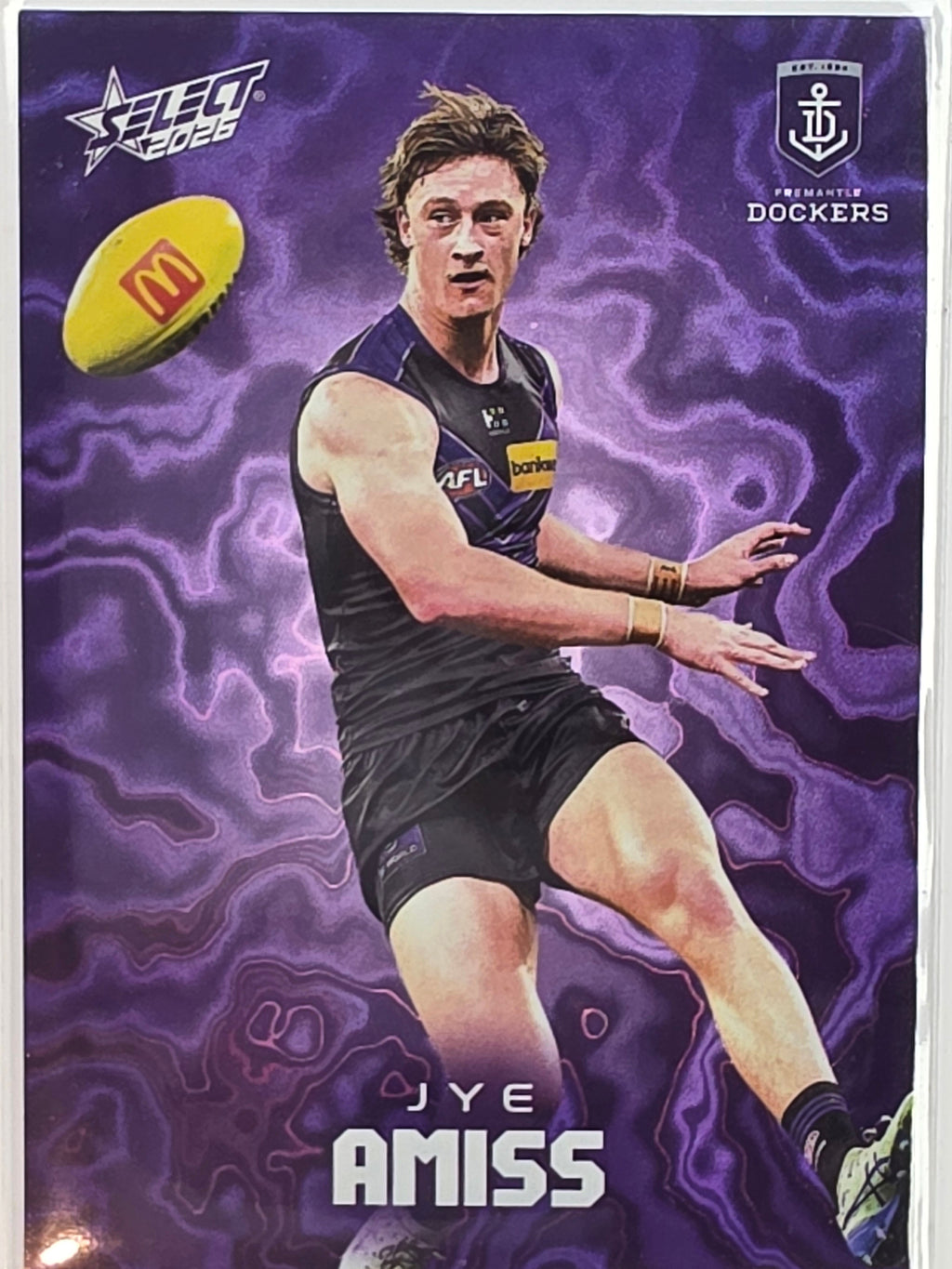2026 AFL Footy Stars Mercury Team Colours MY61 #213/425 Jye Amiss - Fremantle Dockers