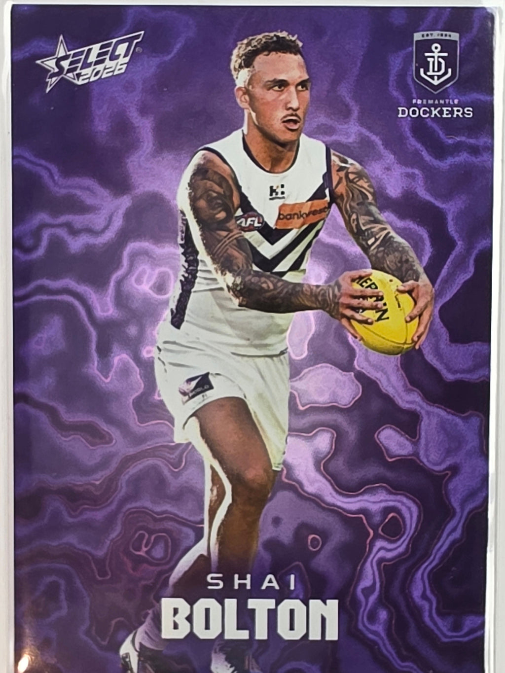 2026 AFL Footy Stars Mercury Team Colours MY62 #021/425 Shai Bolton - Fremantle Dockers