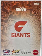 2026 AFL Footy Stars Mercury Team Colours MY9 #067/425 Tom Green - GWS Giants