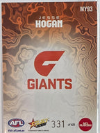 2026 AFL Footy Stars Mercury Team Colours MY93 #331/425 Jesse Hogan - GWS Giants