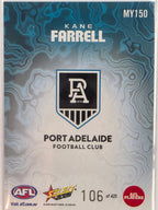 2026 AFL Footy Stars Mercury Team Colours MY150 #106/425 Kane Farrell - Port Adelaide Power