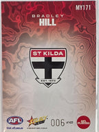 2026 AFL Footy Stars Mercury Team Colours MY171 #006/425 Bradley Hill - St Kilda Saints