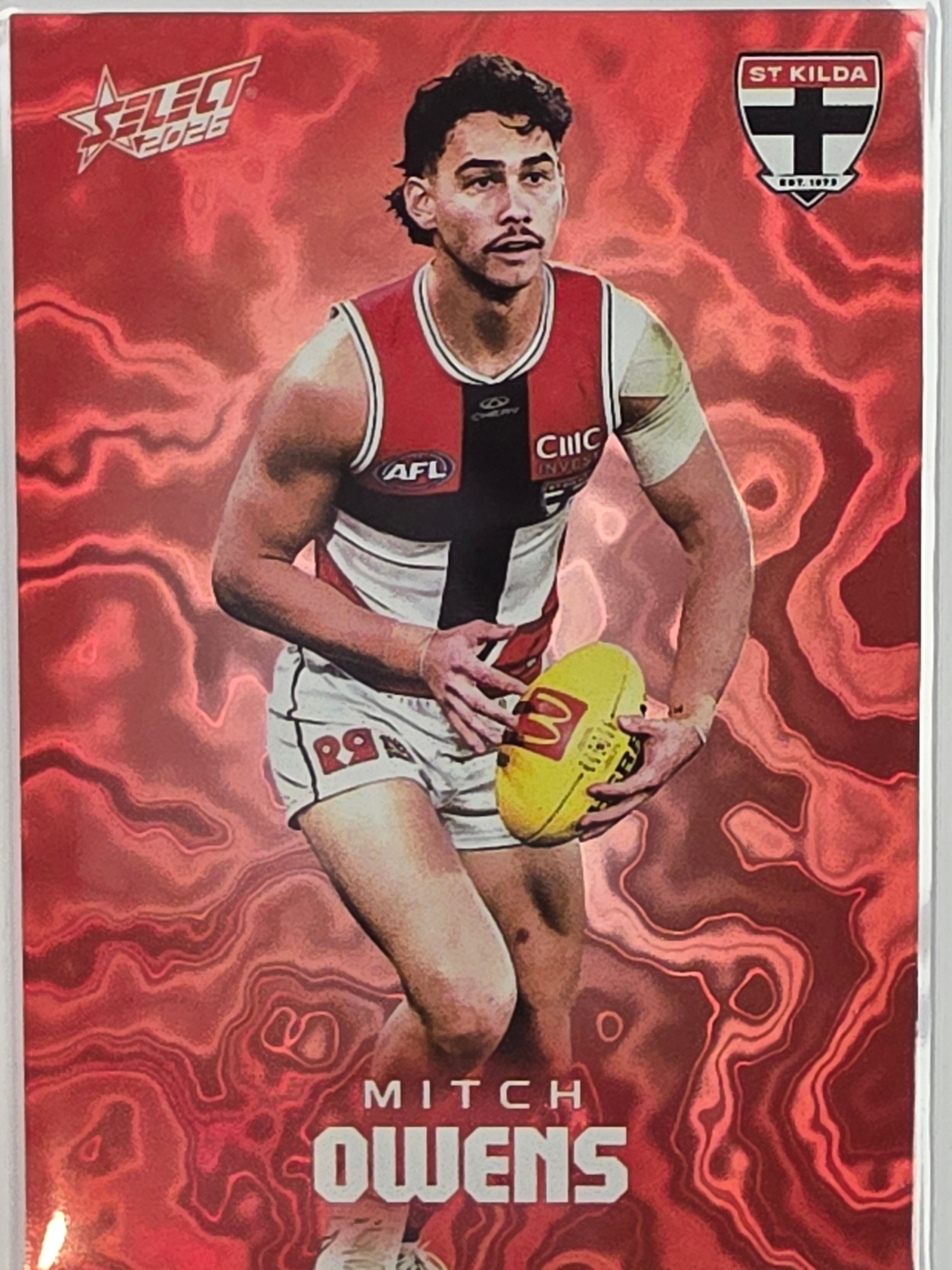 2026 AFL Footy Stars Mercury Team Colours MY174 #217/425 Mitch Owens - St Kilda Saints