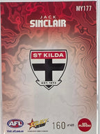 2026 AFL Footy Stars Mercury Team Colours MY177 #160/425 Jack Sinclair - St Kilda Saints