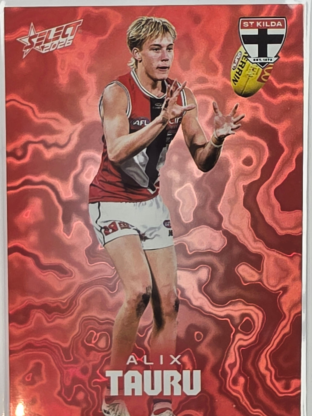 2026 AFL Footy Stars Mercury Team Colours MY178 #025/425 Alix Tauru - St Kilda Saints