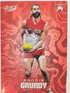 2026 AFL Footy Stars Mercury Team Colours MY184 #356/425 Brodie Grundy - Sydney Swans