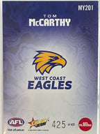 2026 AFL Footy Stars Mercury Team Colours MY201 #425/425 Tom McCarthy - West Coast Eagles