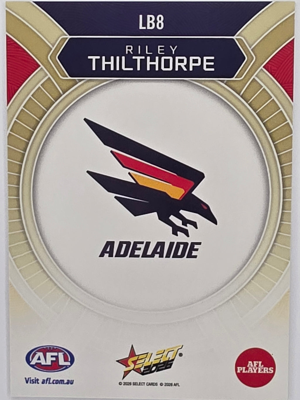 2026 AFL Footy Stars Luminous LB8 Riley Thilthorpe - Adelaide Crows