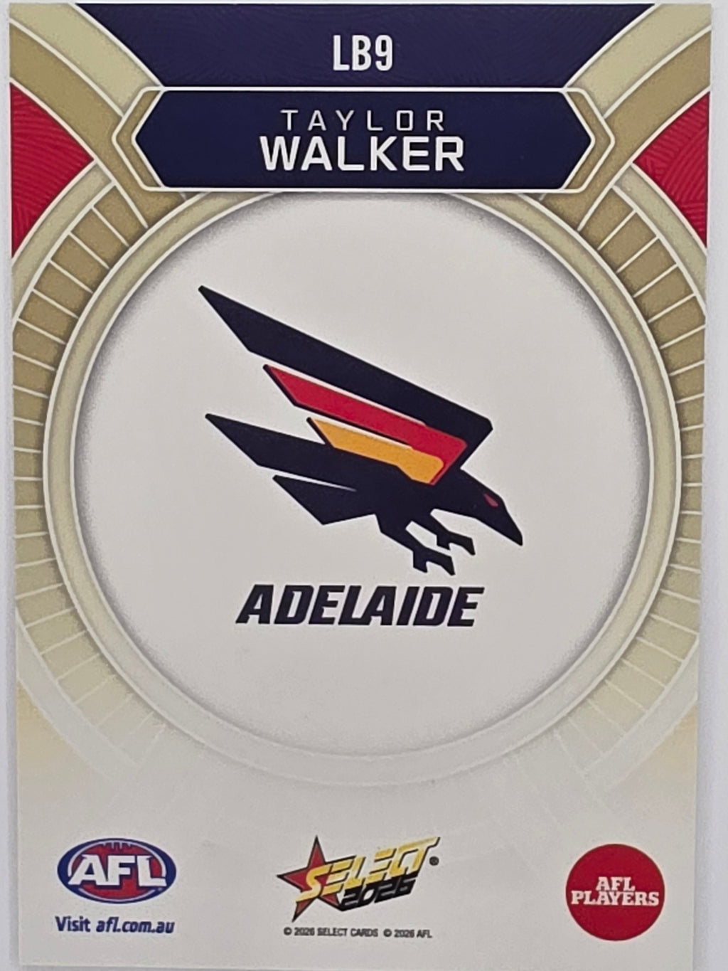2026 AFL Footy Stars Luminous LB9 Taylor Walker - Adelaide Crows