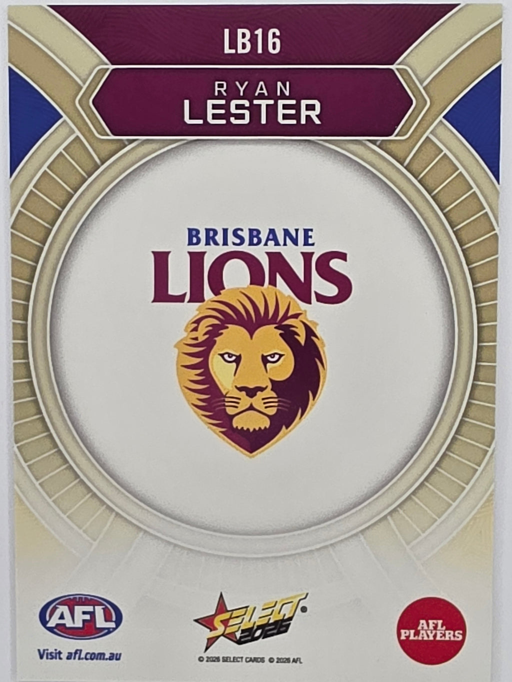2026 AFL Footy Stars Luminous LB16 Ryan Lester - Brisbane Lions
