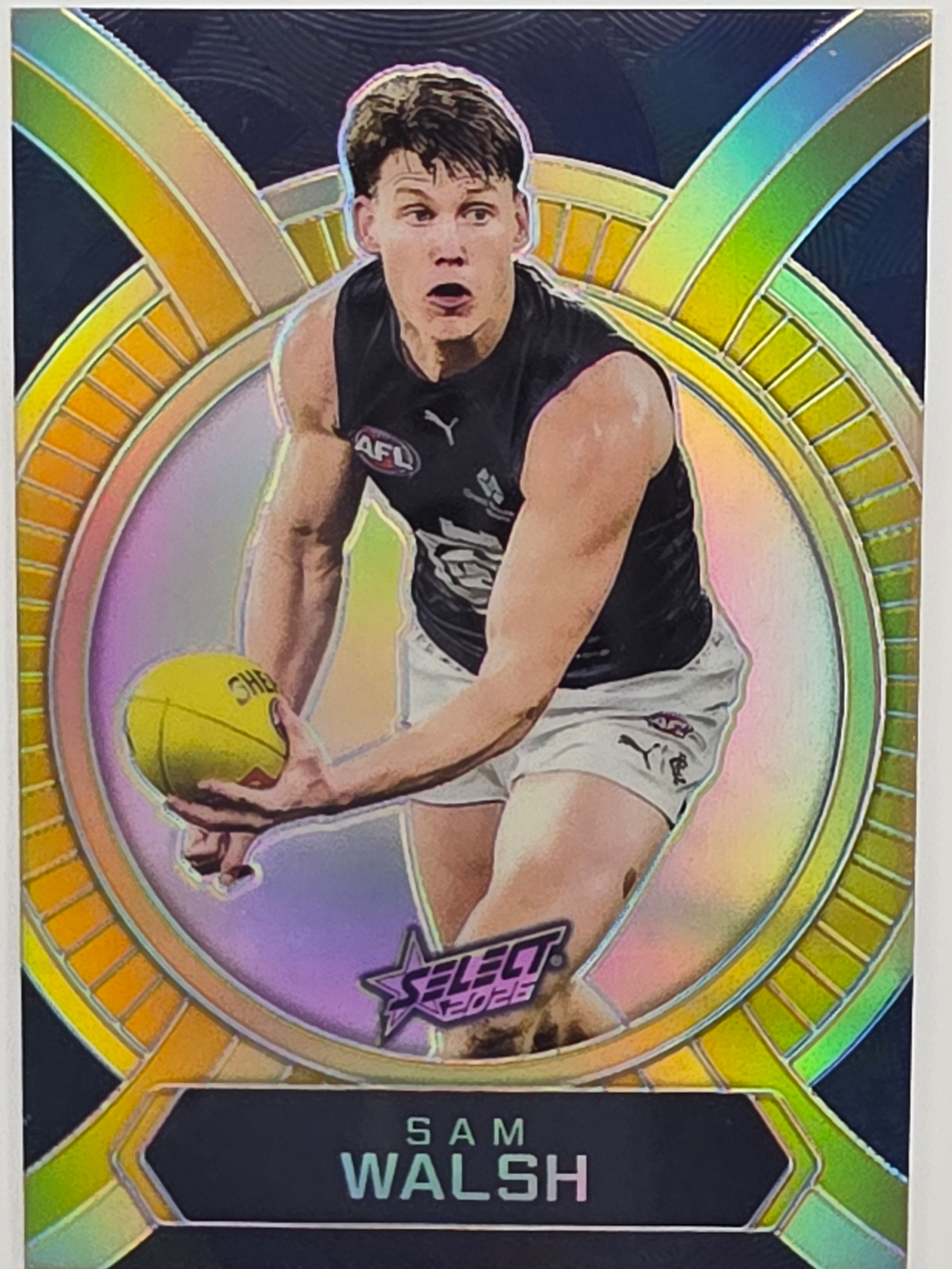 2026 AFL Footy Stars Luminous LB28 Sam Walsh - Carlton Blues
