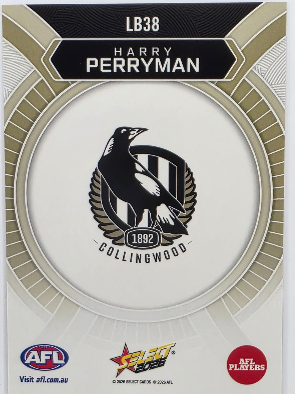 2026 AFL Footy Stars Luminous LB38 Harry Perryman - Collingwood Magpies
