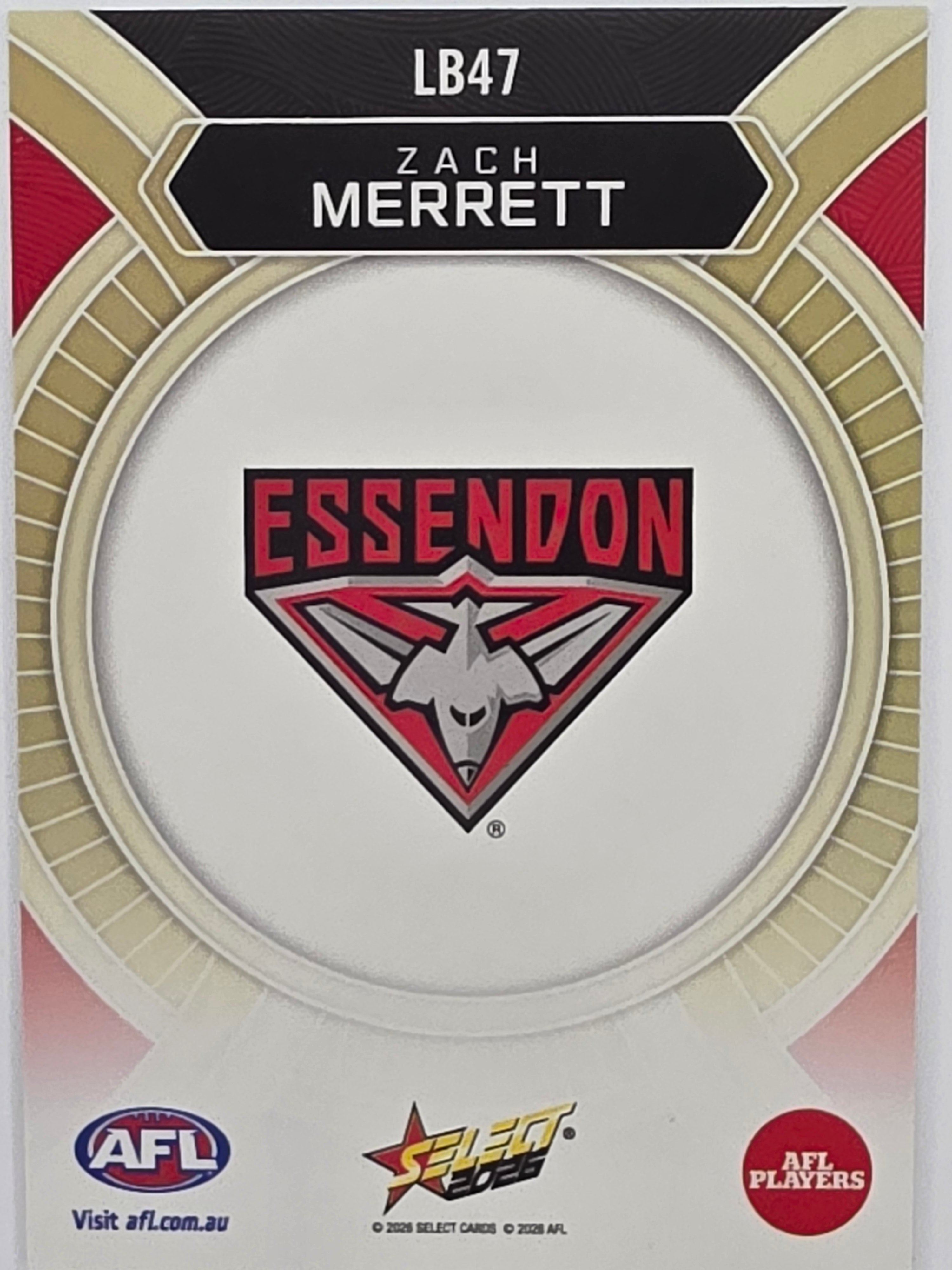 2026 AFL Footy Stars Luminous LB47 Zach Merrett - Essendon Bombers