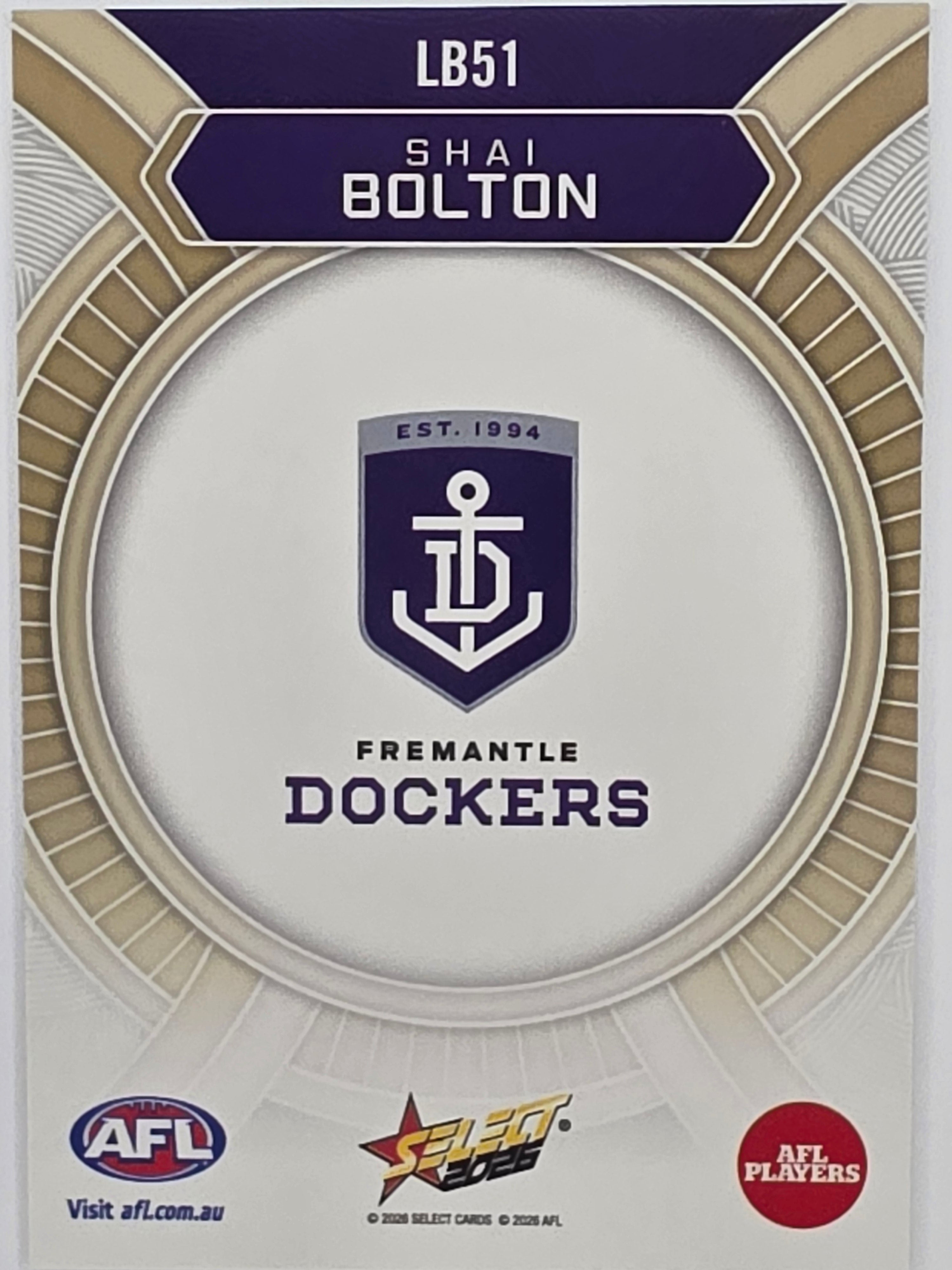 2026 AFL Footy Stars Luminous LB51 Shai Bolton - Fremantle Dockers
