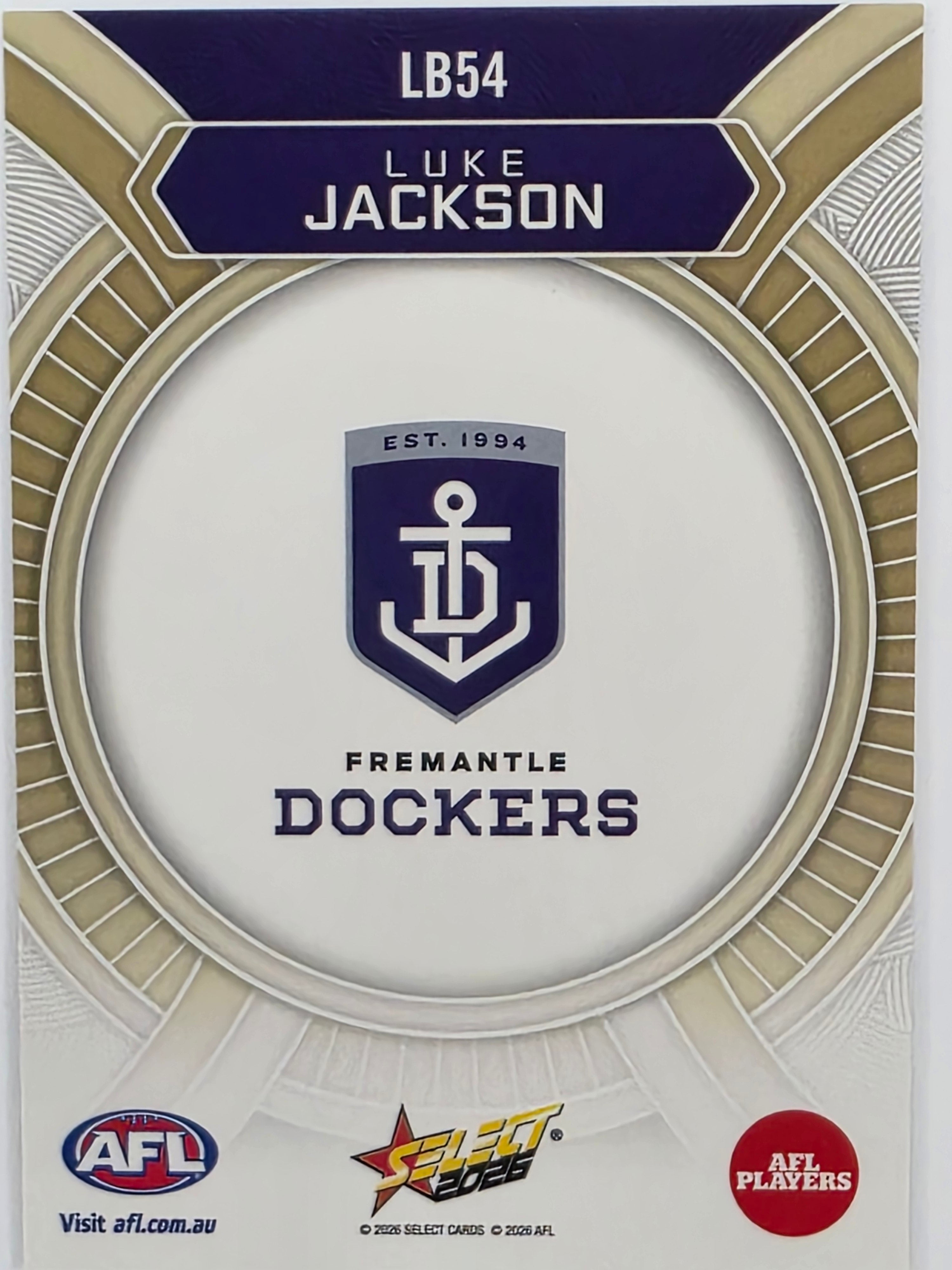2026 AFL Footy Stars Luminous LB54 Luke Jackson - Fremantle Dockers