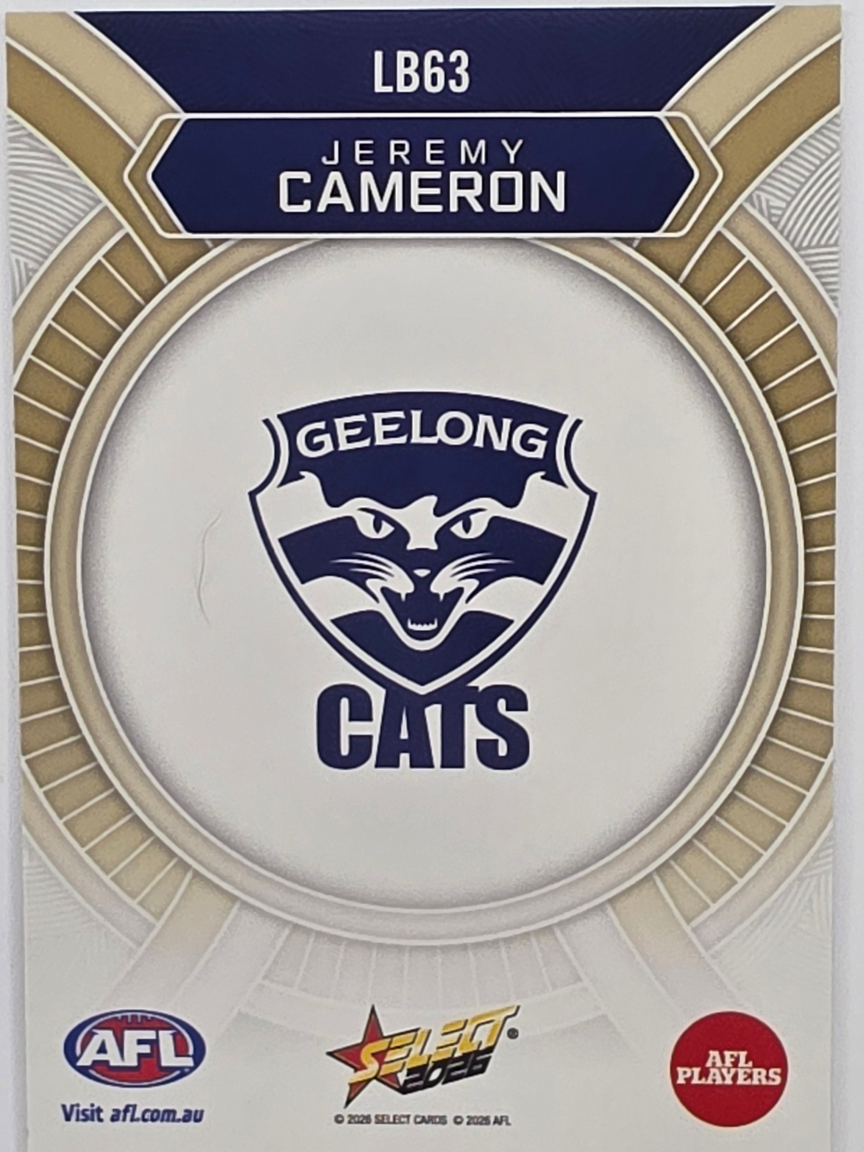 2026 AFL Footy Stars Luminous LB63 Jeremy Cameron - Geelong Cats