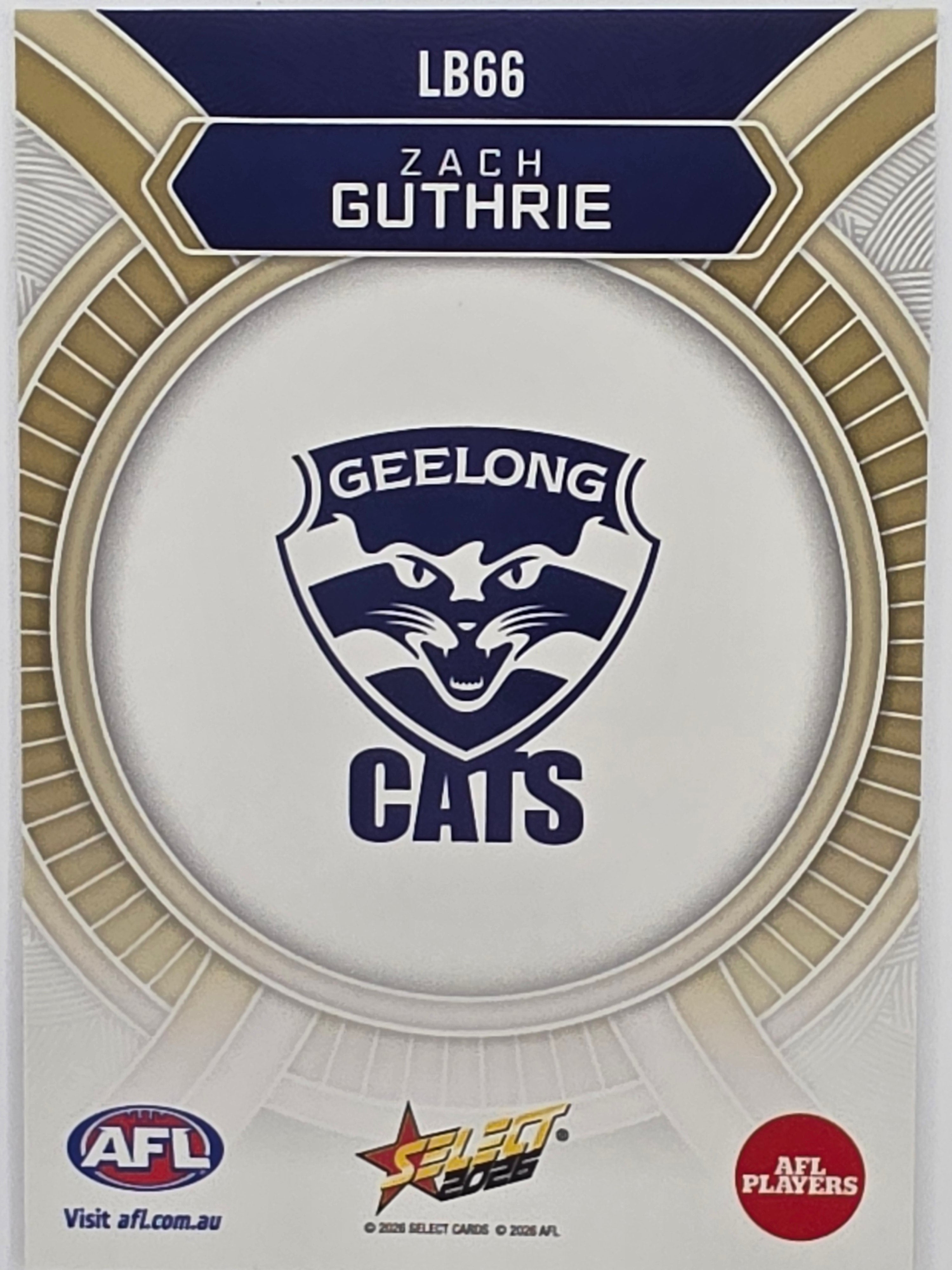 2026 AFL Footy Stars Luminous LB66 Zach Guthrie - Geelong Cats