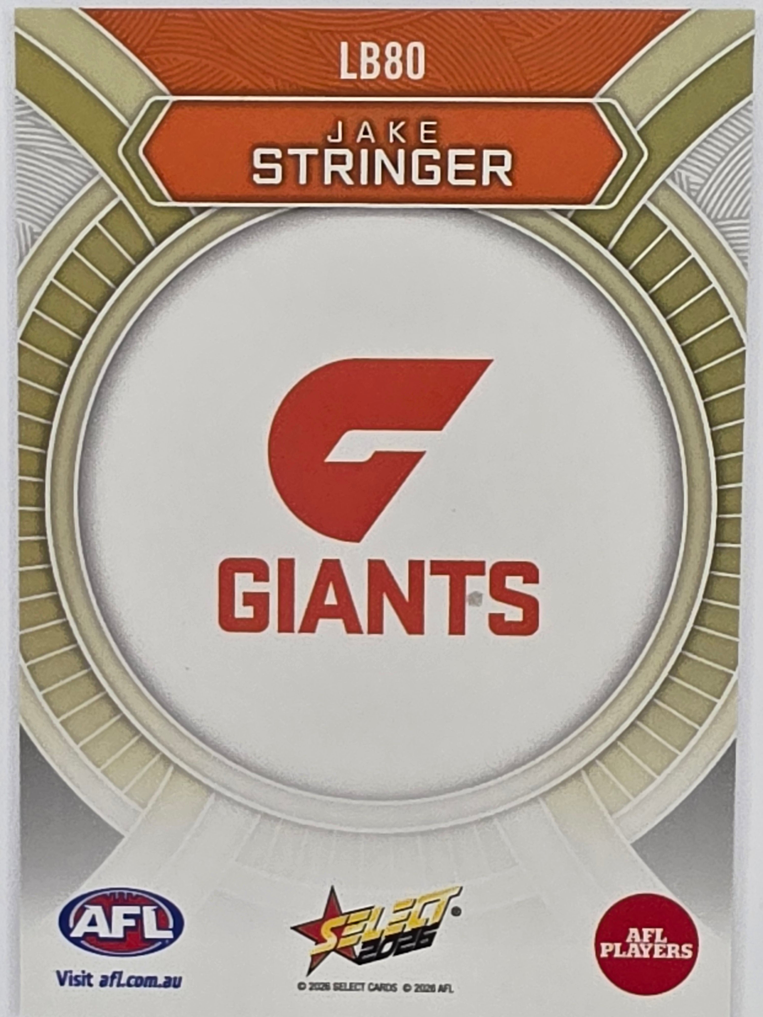 2026 AFL Footy Stars Luminous LB80 Jake Stringer - GWS Giants