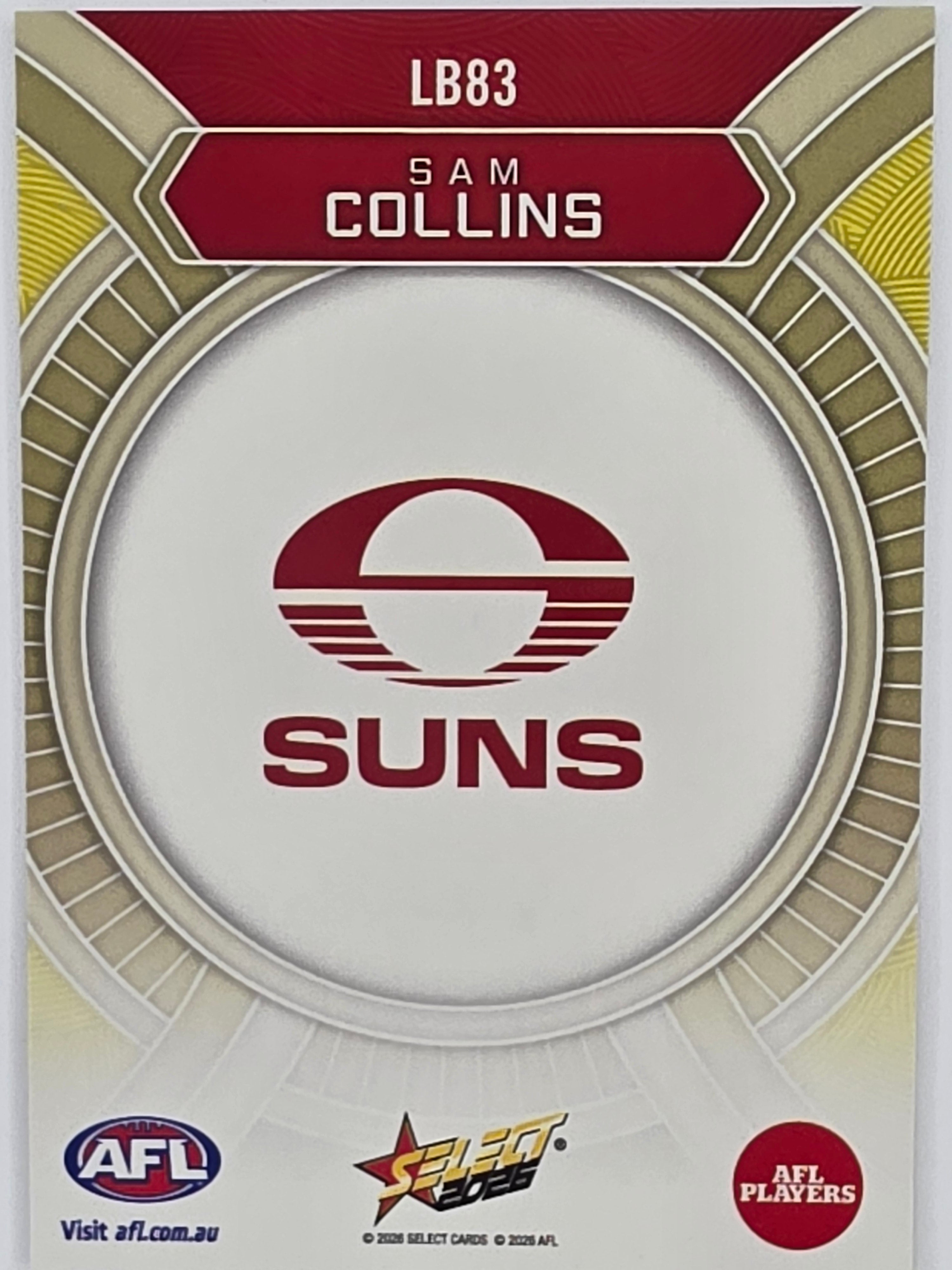 2026 AFL Footy Stars Luminous LB83 Sam Collins - Gold Coast Suns