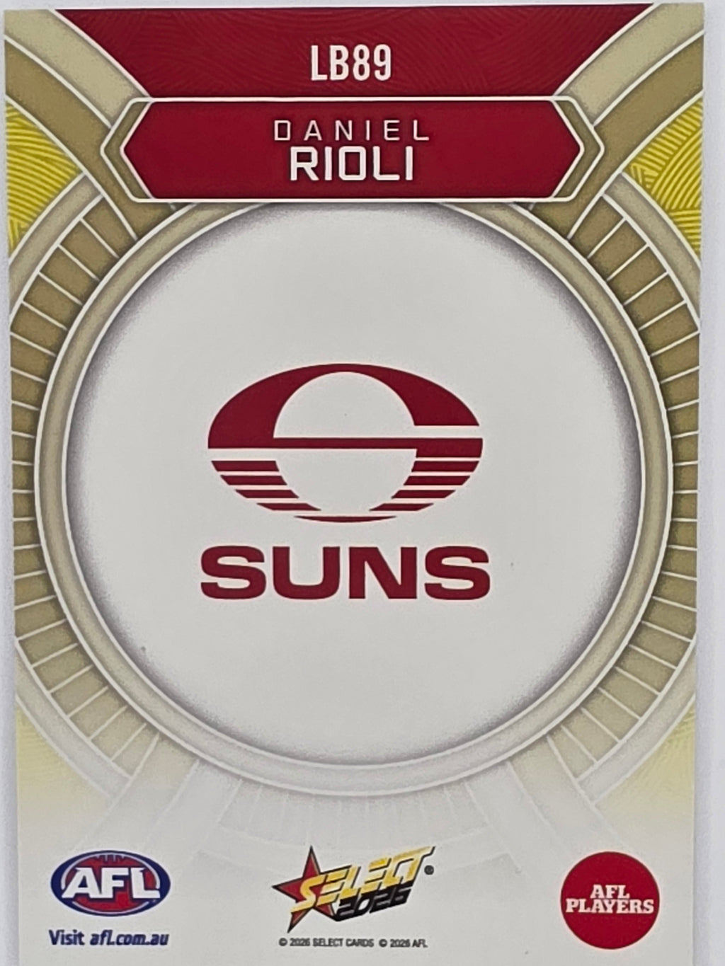 2026 AFL Footy Stars Luminous LB89 Daniel Rioli - Gold Coast Suns