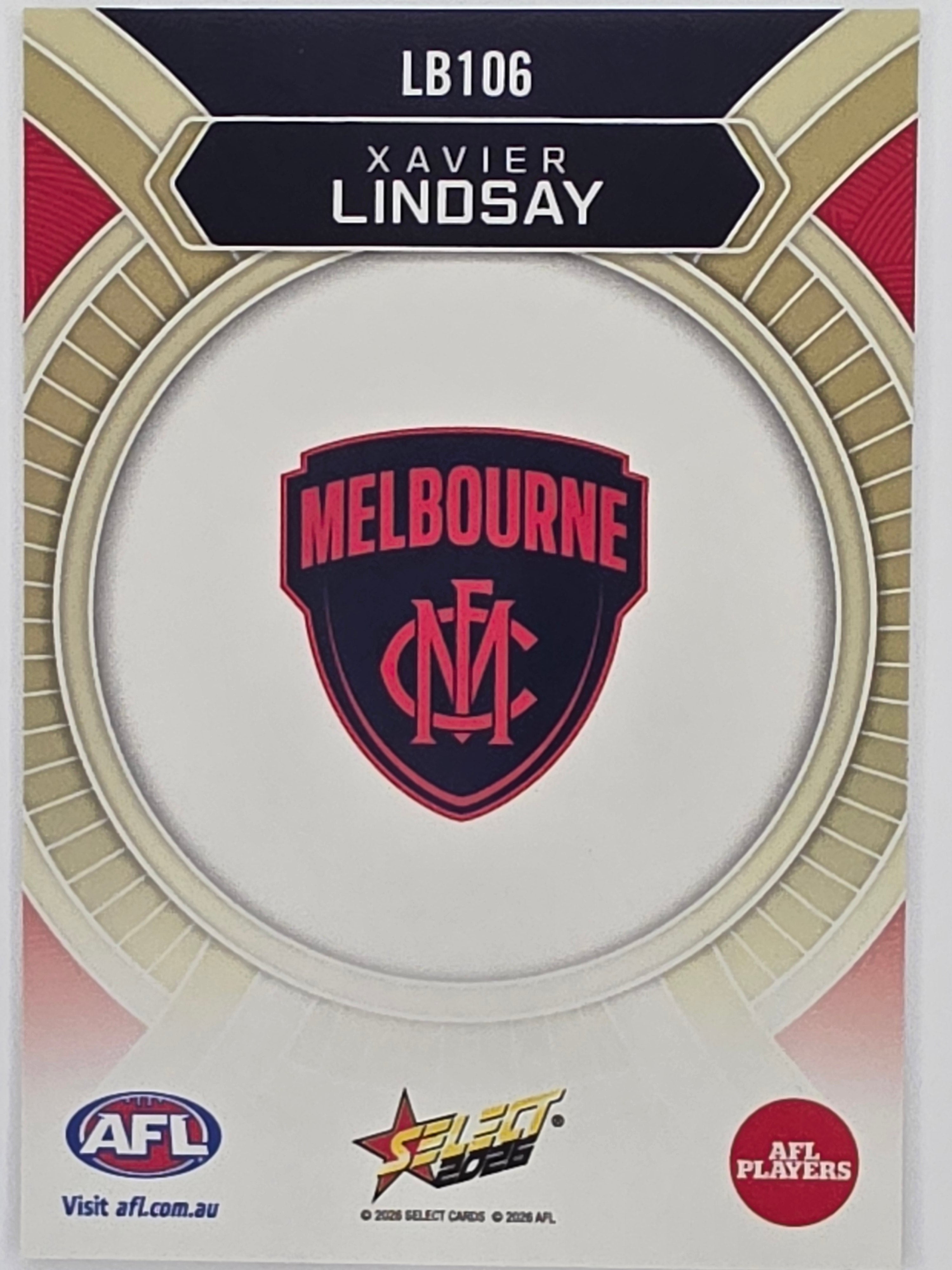 2026 AFL Footy Stars Luminous LB106 Xavier Lindsay - Melbourne Demons