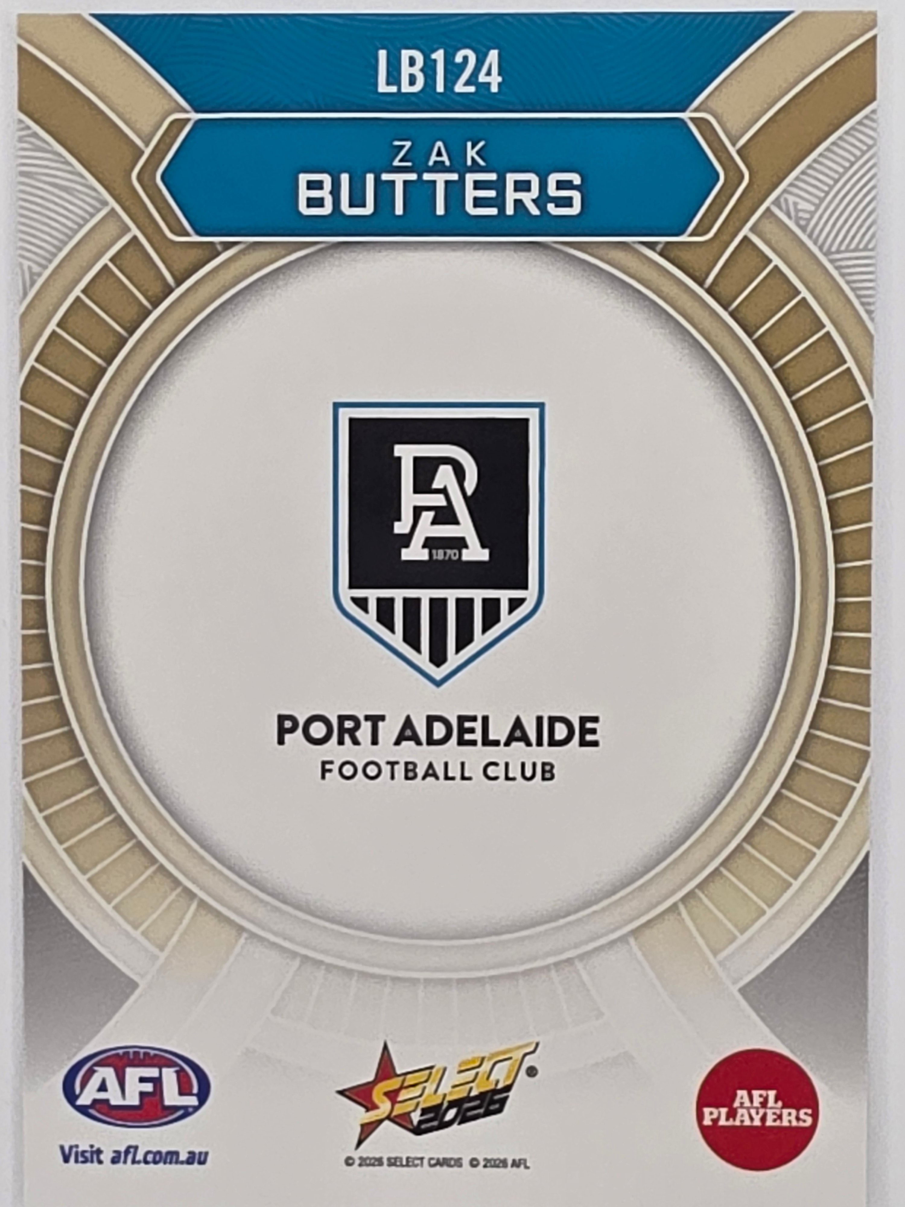 2026 AFL Footy Stars Luminous LB124 Zak Butters - Port Adelaide Power