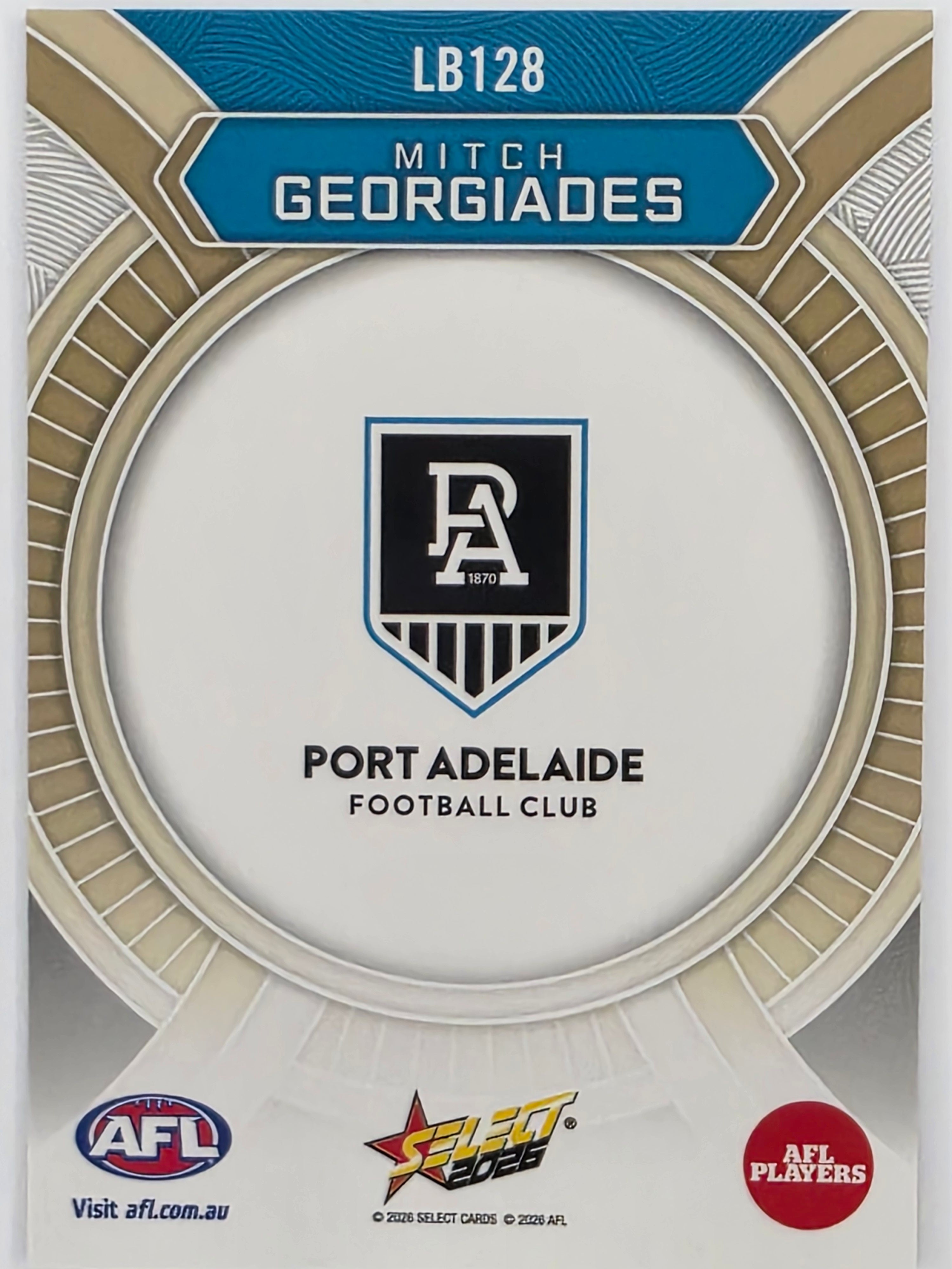 2026 AFL Footy Stars Luminous LB128 Mitch Georgiades - Port Adelaide Power