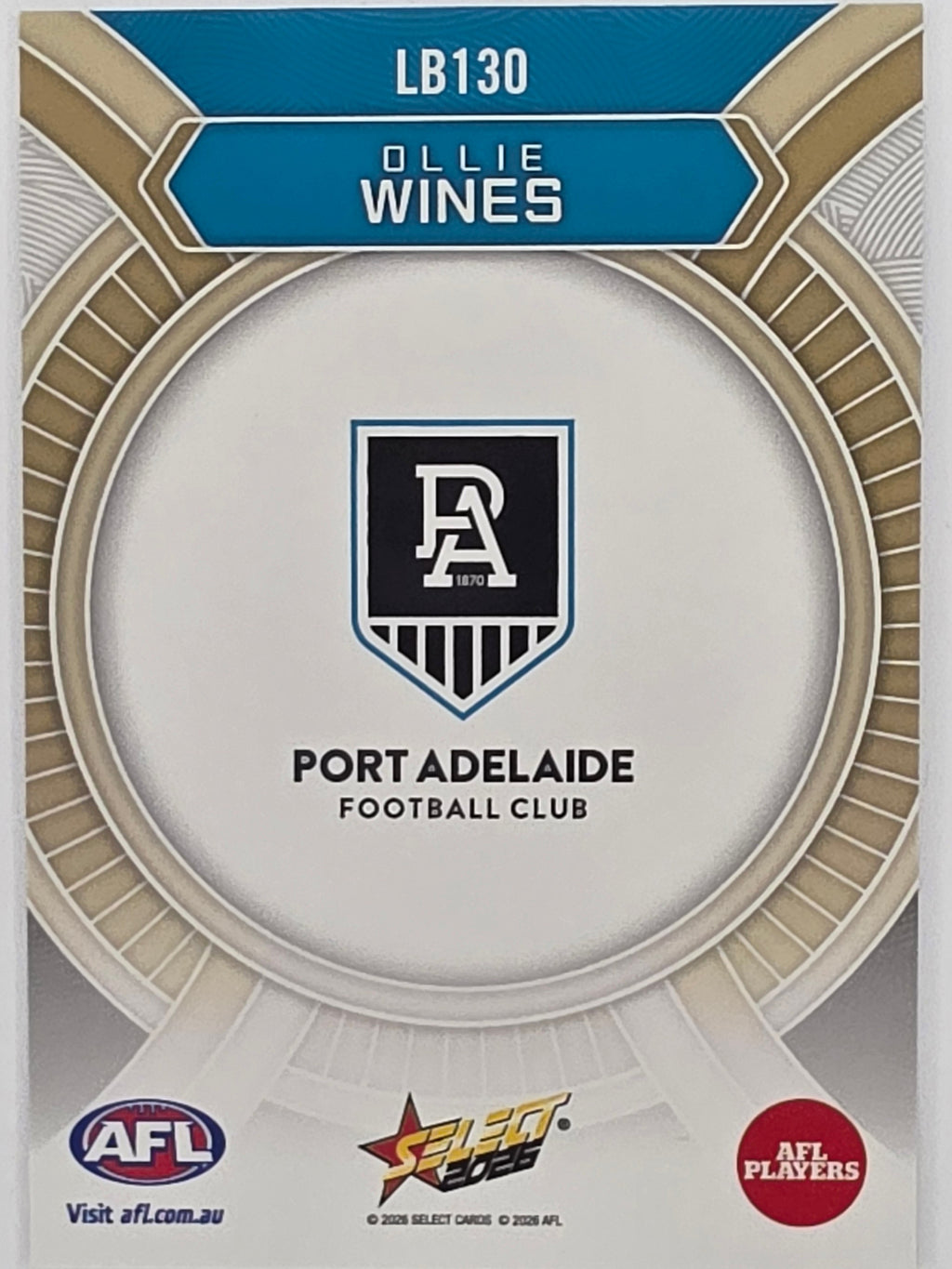 2026 AFL Footy Stars Luminous LB130 Ollie Wines - Port Adelaide Power