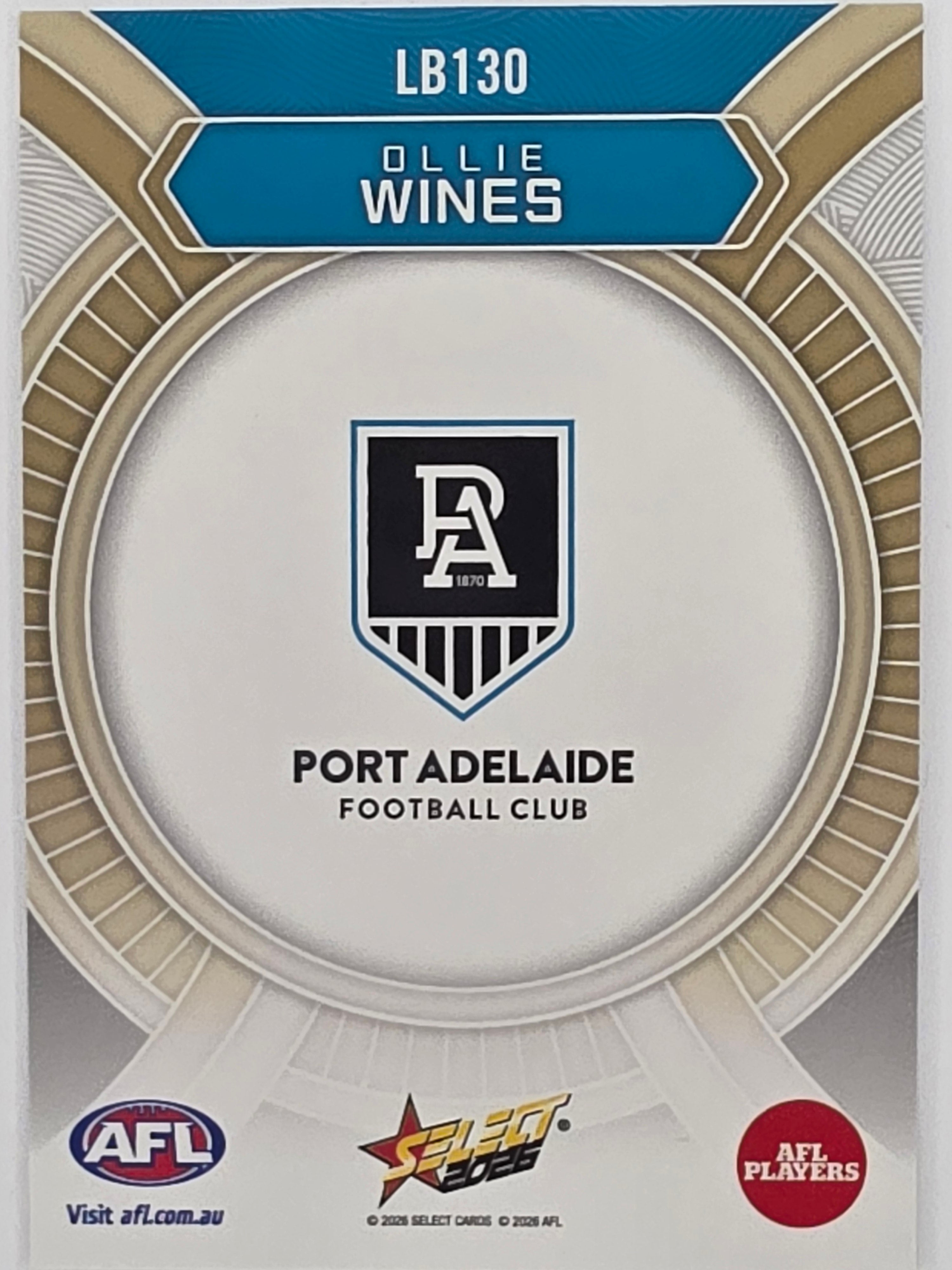 2026 AFL Footy Stars Luminous LB130 Ollie Wines - Port Adelaide Power