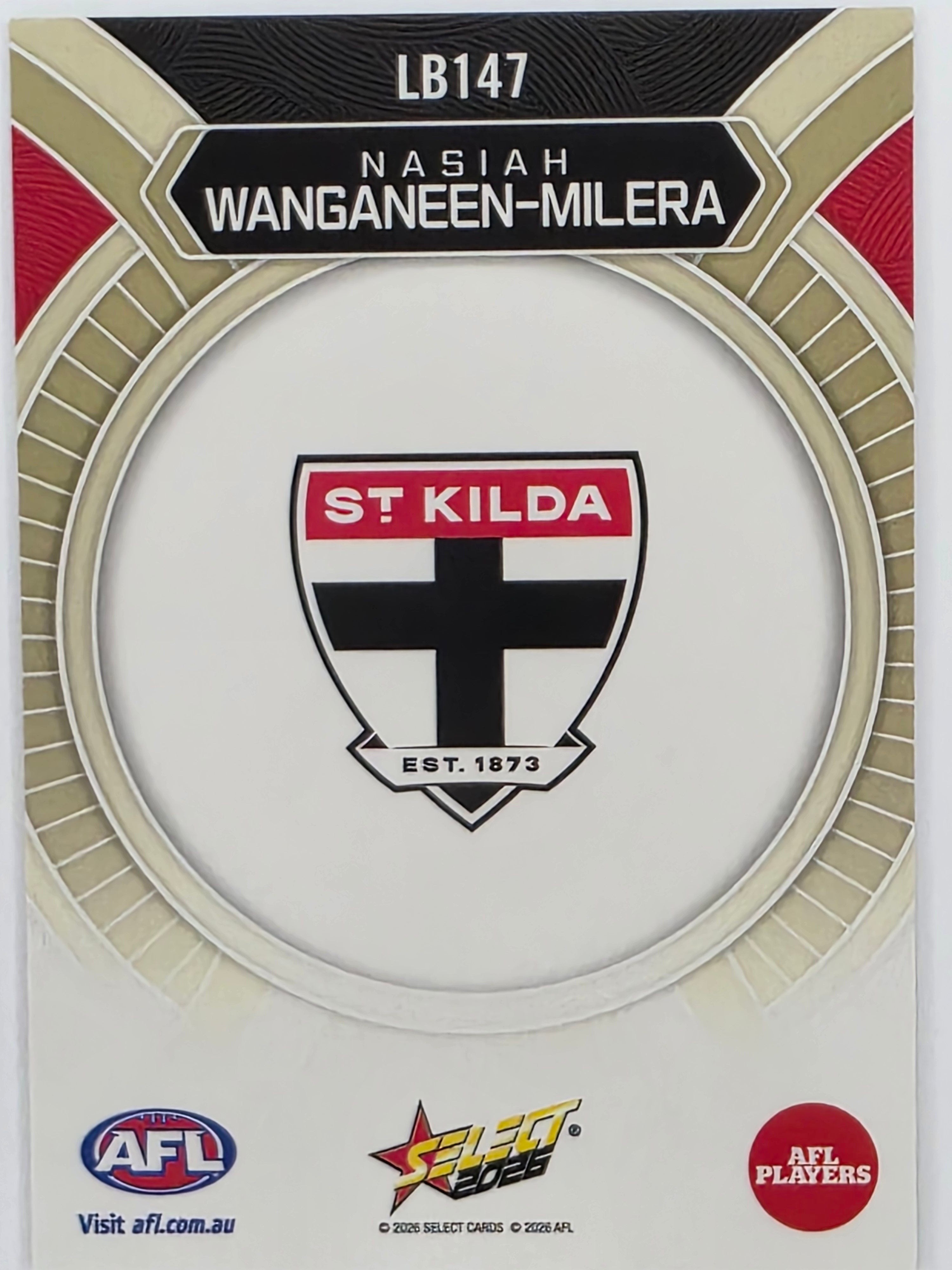 2026 AFL Footy Stars Luminous LB147 Nasiah Wanganeen-Milera - St Kilda Saints
