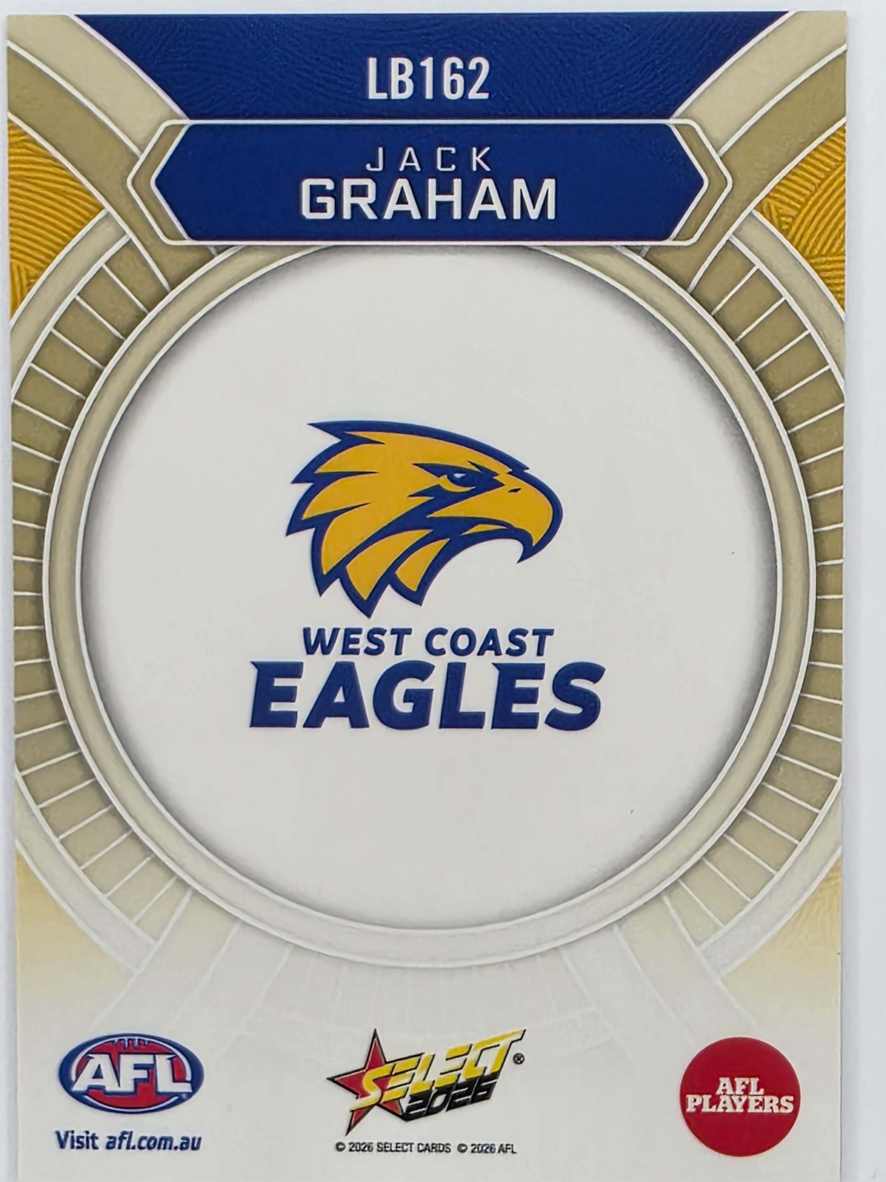 2026 AFL Footy Stars Luminous LB162 Jack Graham - West Coast Eagles