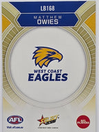 2026 AFL Footy Stars Luminous LB168 Matthew Owies - West Coast Eagles