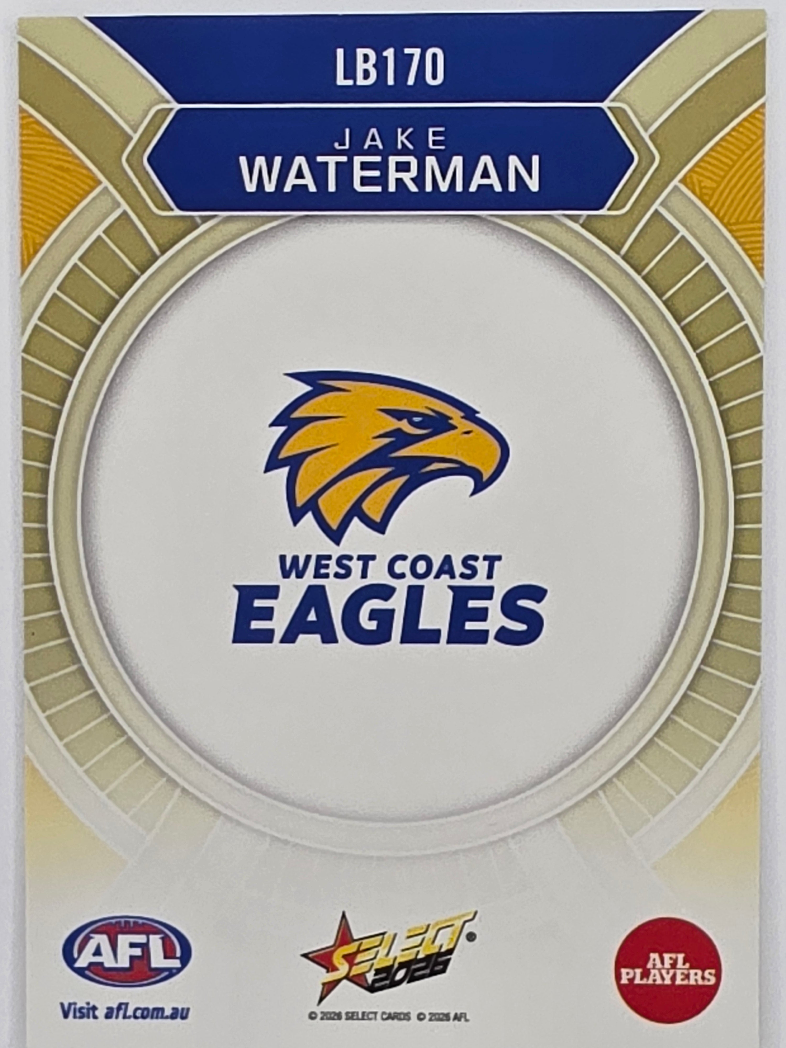 2026 AFL Footy Stars Luminous LB170 Jake Waterman - West Coast Eagles