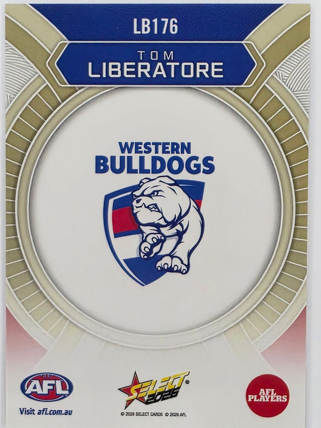 2026 AFL Footy Stars Luminous LB176 Tom Liberatore - Western Bulldogs