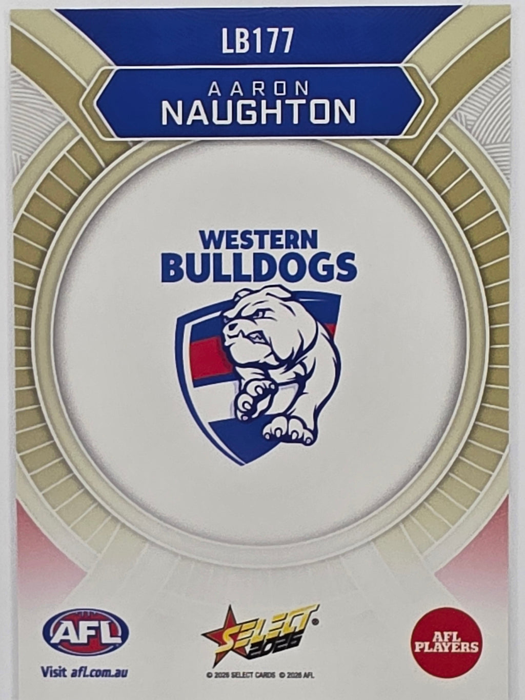 2026 AFL Footy Stars Luminous LB177 Aaron Naughton - Western Bulldogs