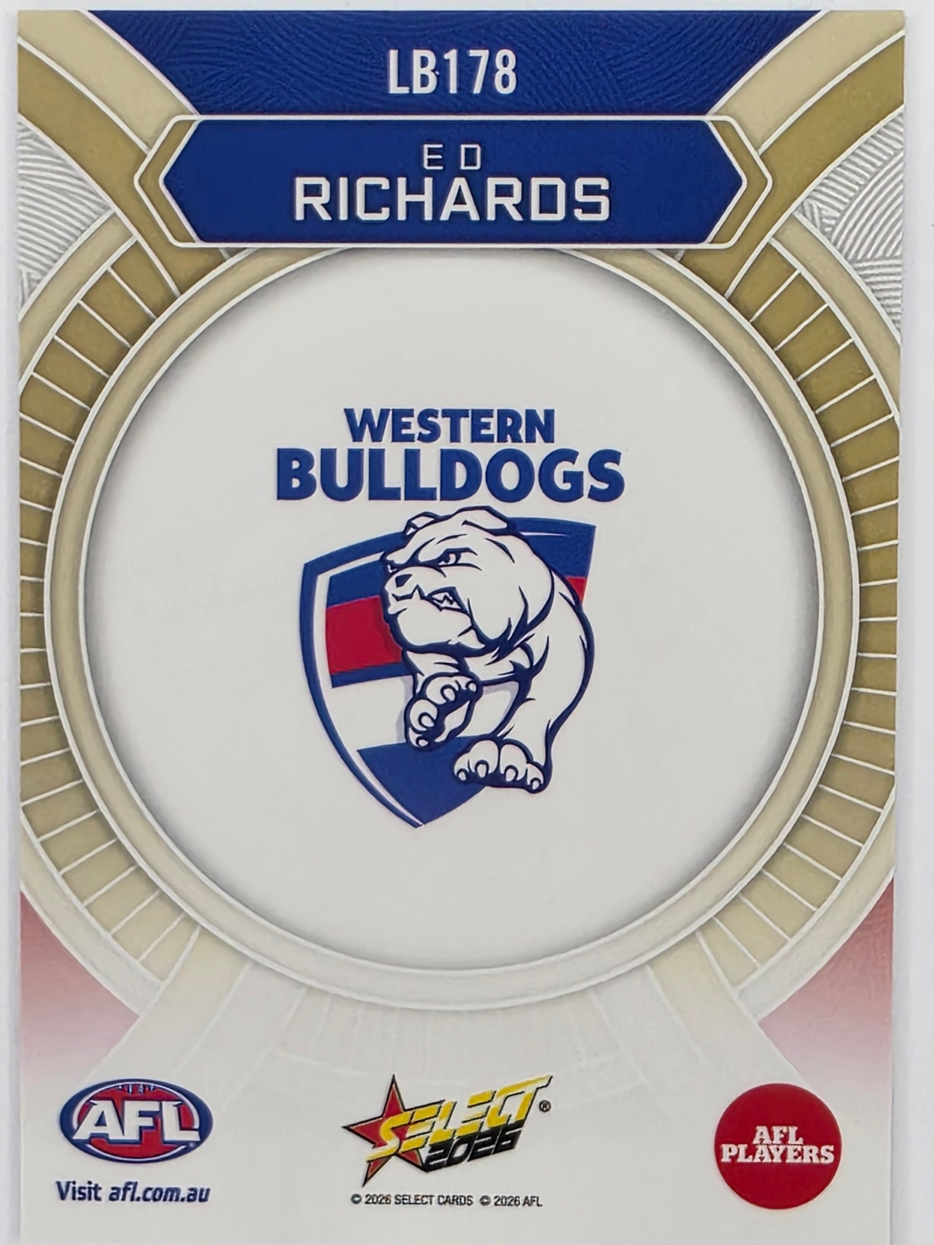 2026 AFL Footy Stars Luminous LB178 Ed Richards - Western Bulldogs