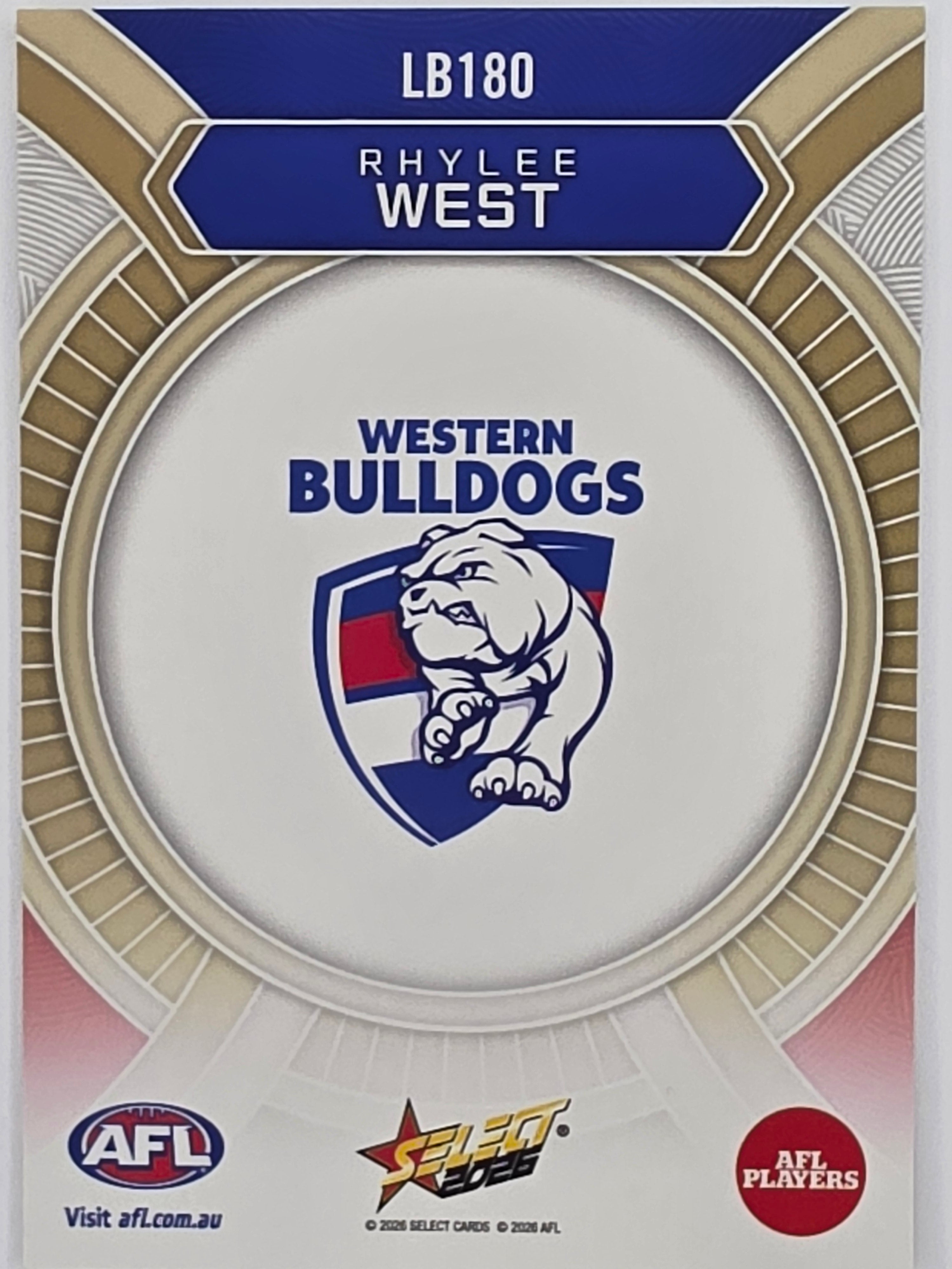2026 AFL Footy Stars Luminous LB180 Rhylee West - Western Bulldogs