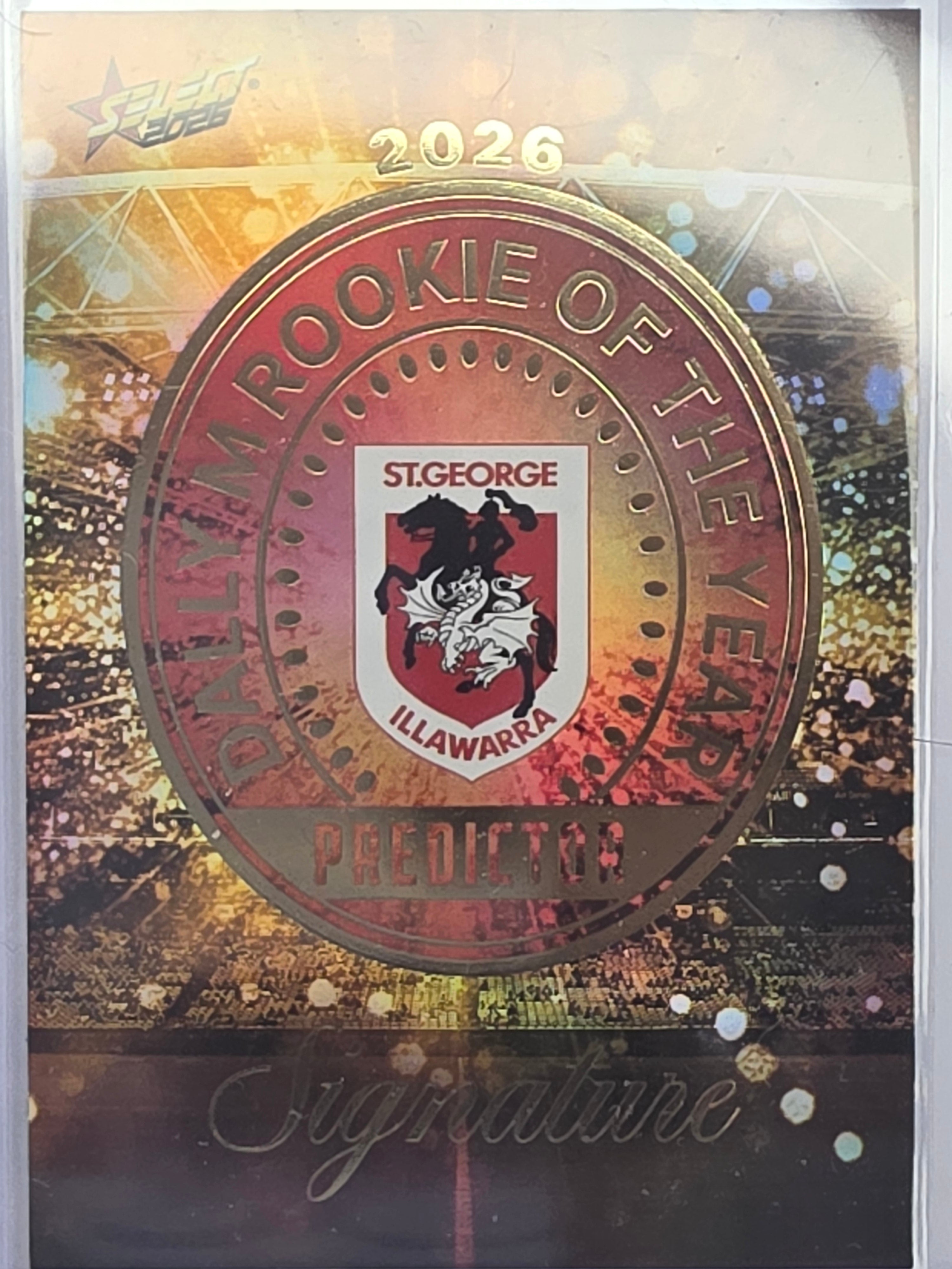 NRL 2026 League Heroes | Dally M Rookie Predictor Gold | #RPG14 | #111/230 | St George Illawarra Dragons