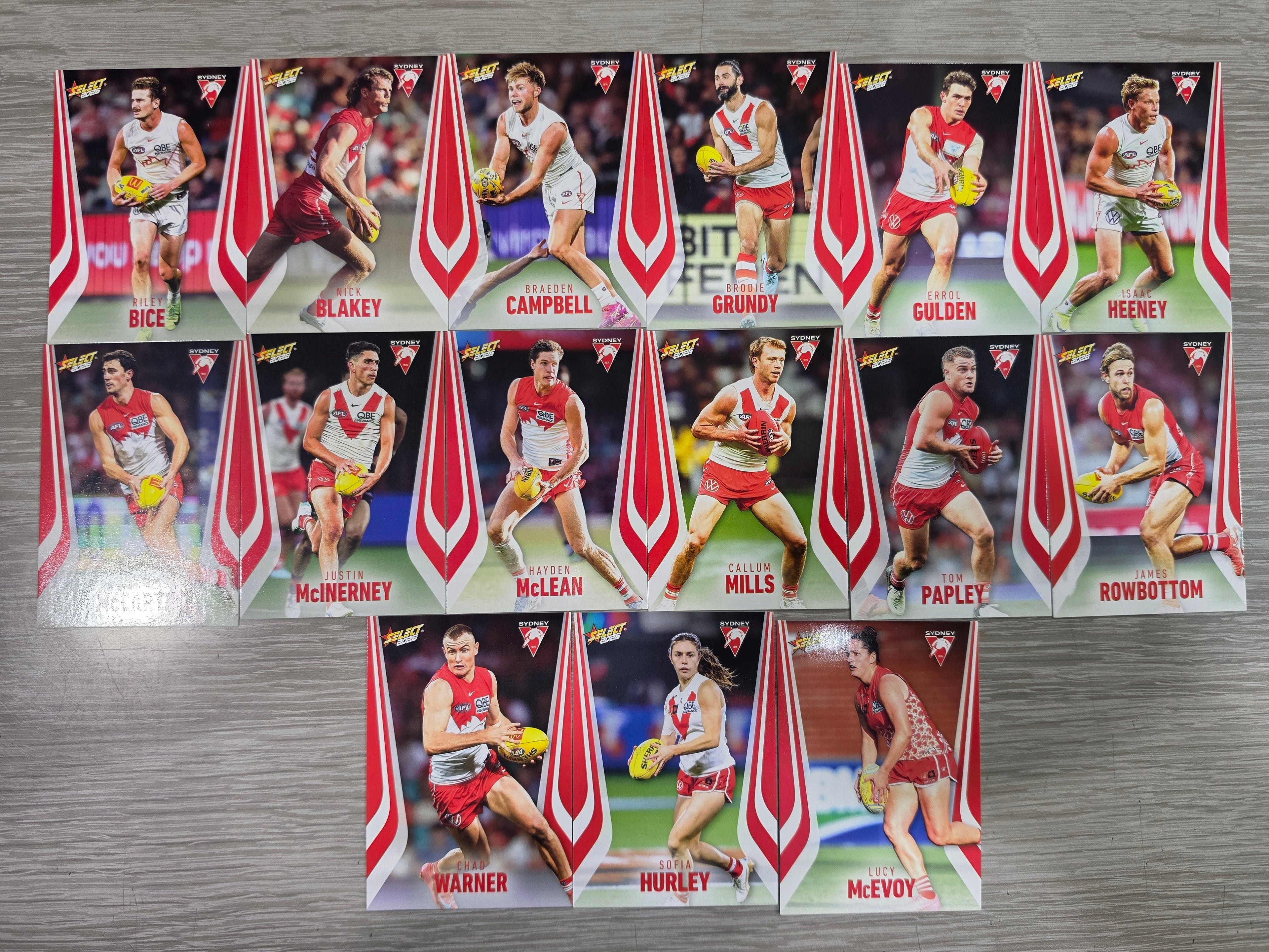 2026 AFL Footy Stars Base Team Set - Sydney Swans