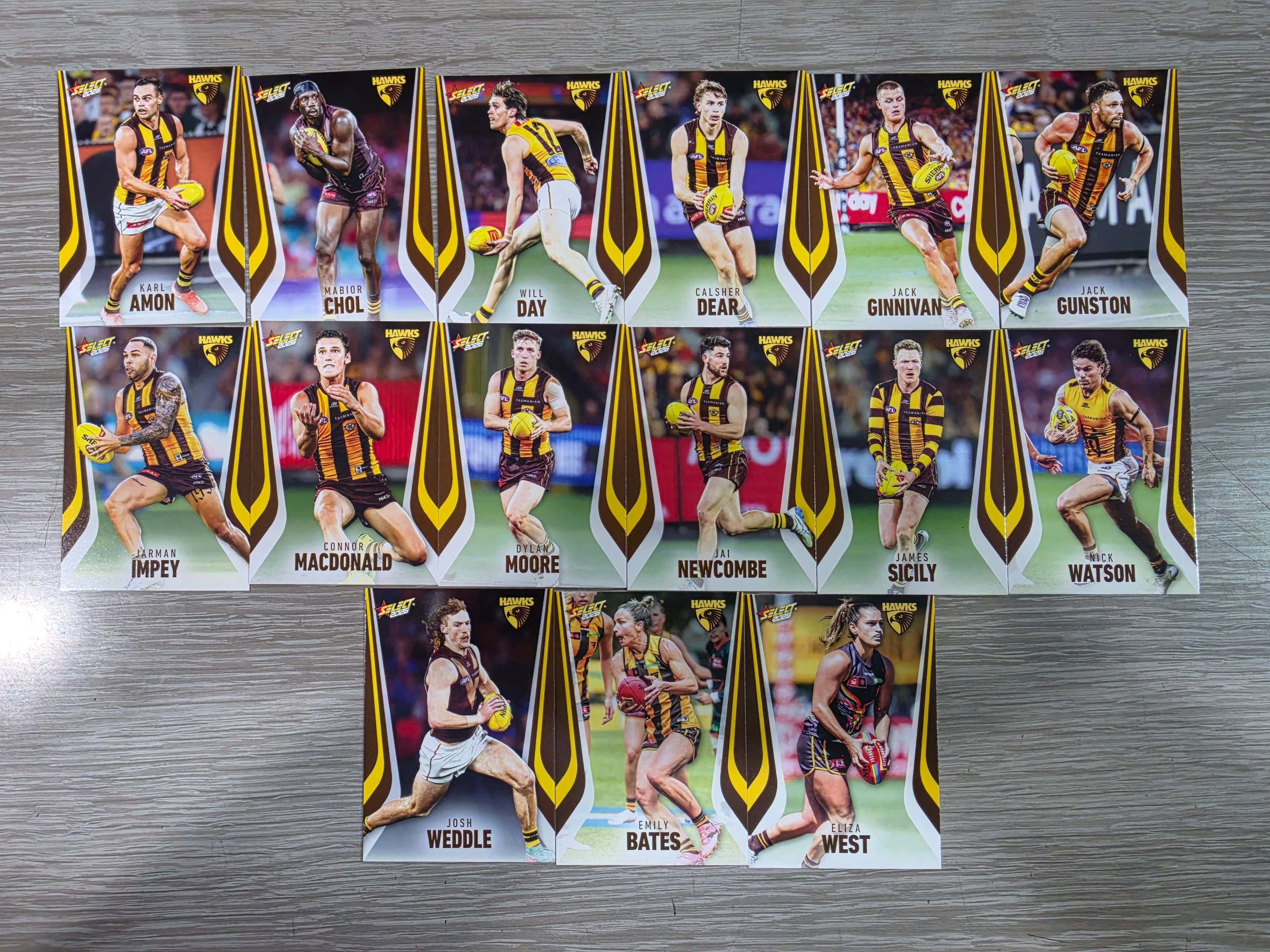 2026 AFL Footy Stars Base Team Set - Hawthorn Hawks