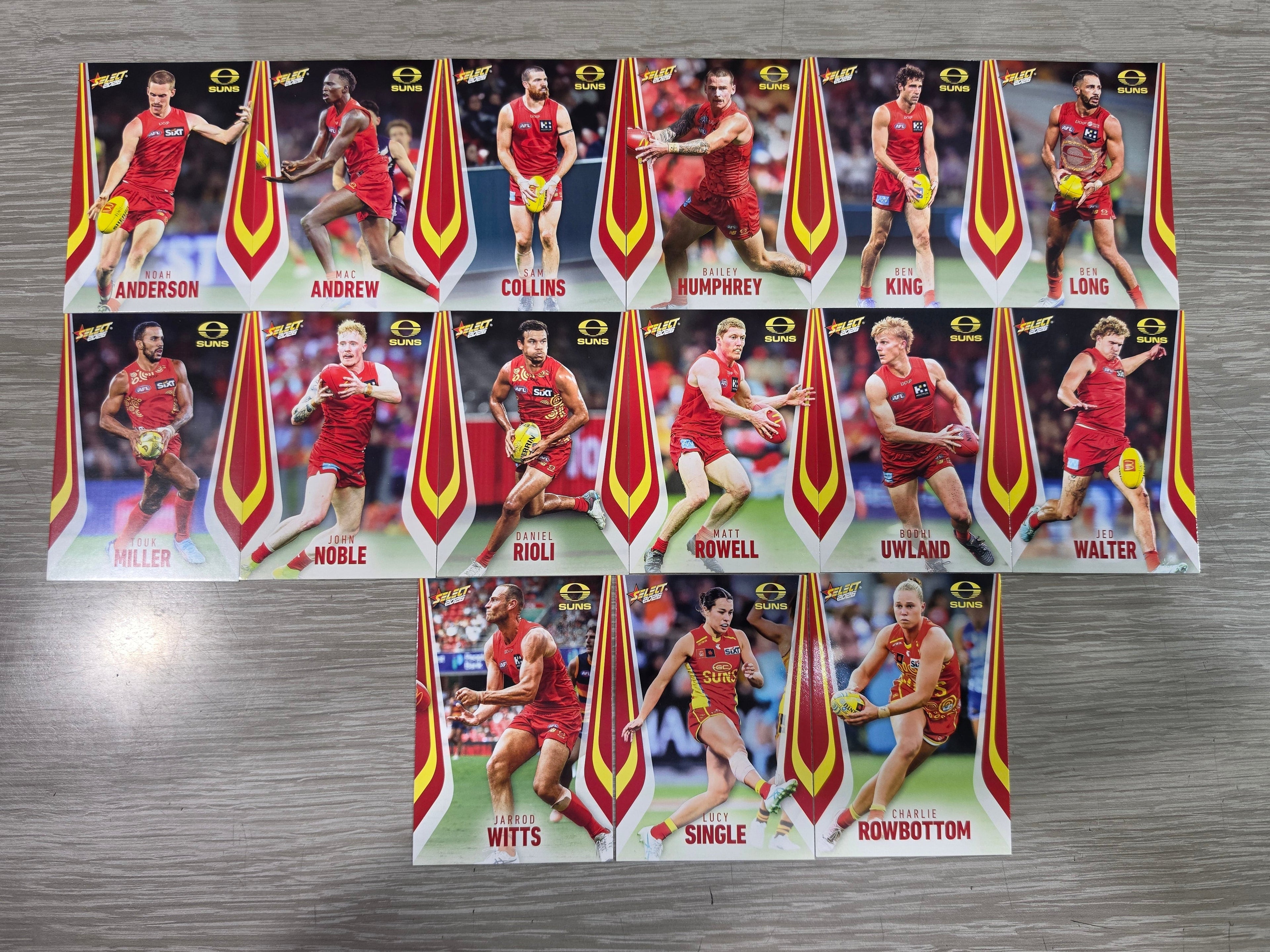 2026 AFL Footy Stars Base Team Set - Gold Coast Suns