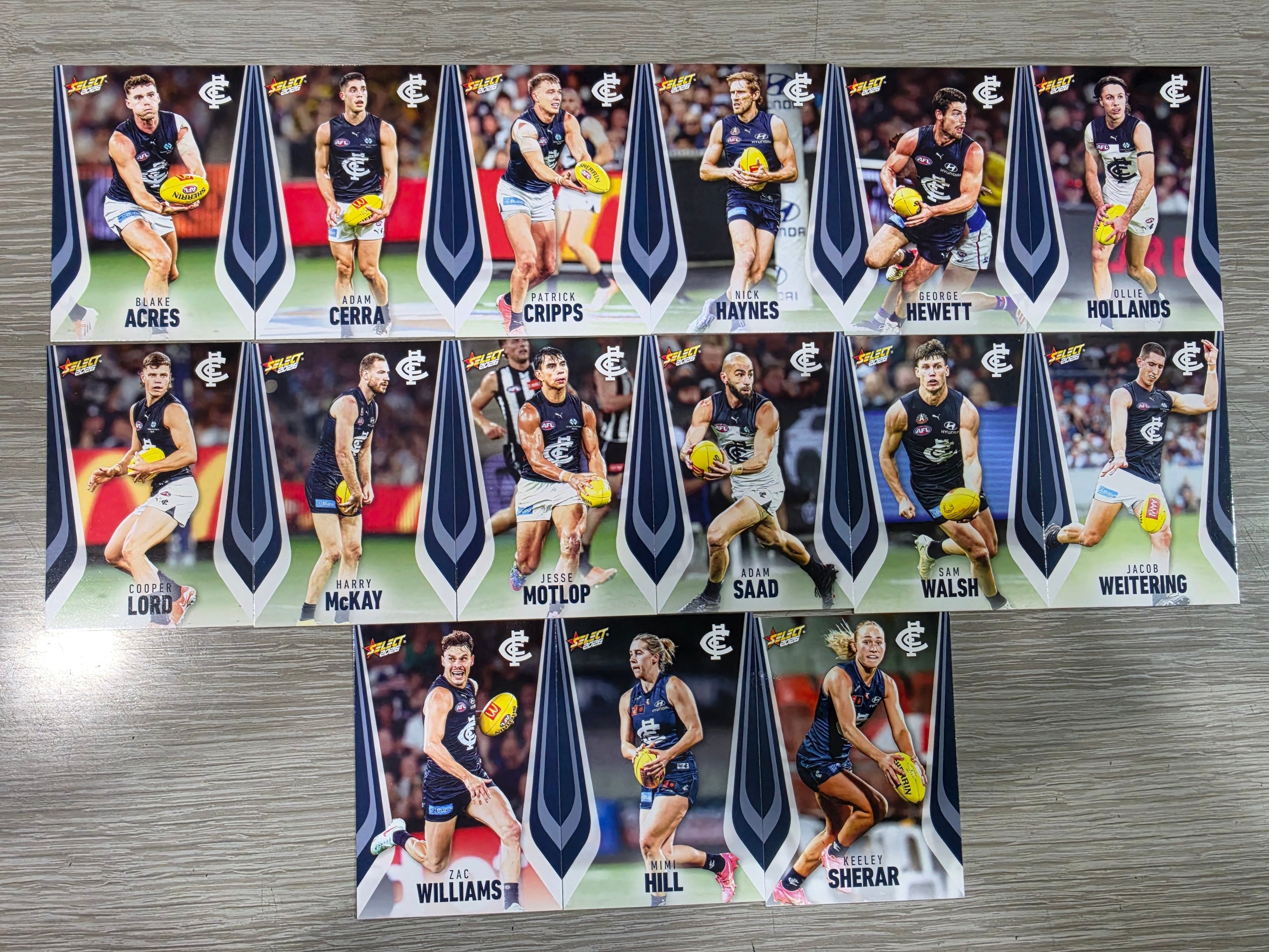 2026 AFL Footy Stars Base Team Set - Carlton Blues
