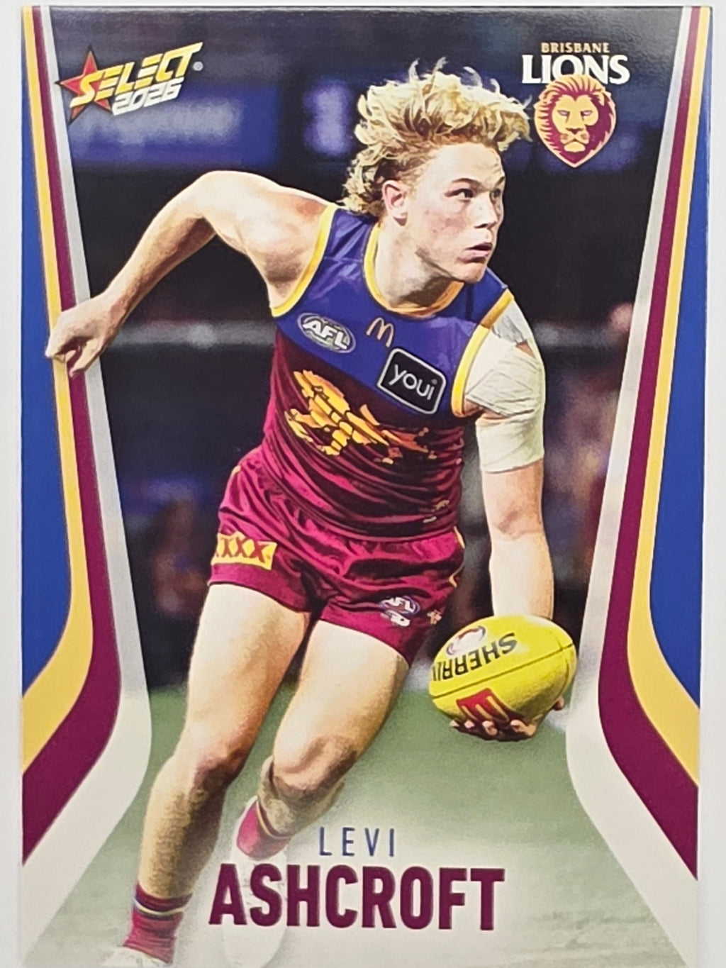 2026 AFL Footy Stars Base Card #015 Levi Ashcroft - Brisbane Lions